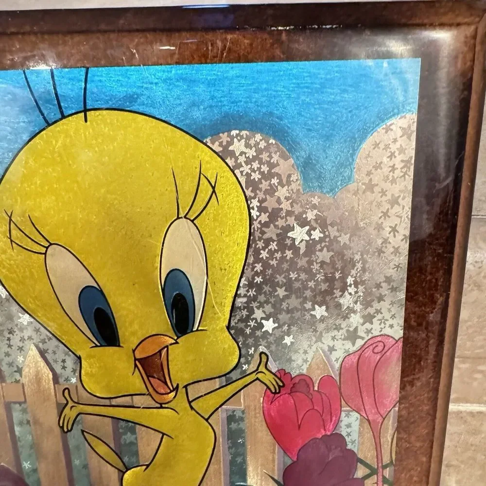 1996‎ Looney Toons Tweety Bird Changing Colors When Moved Vintage Laminated Pic